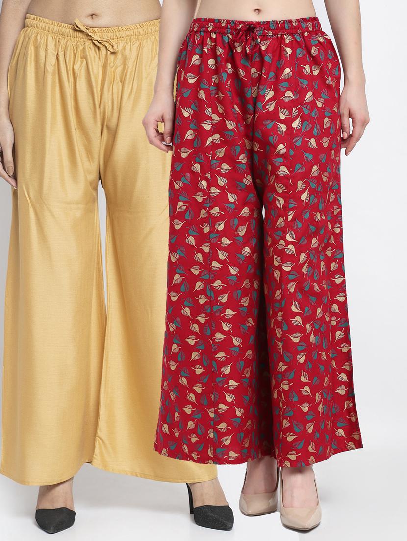 pack of 2 printed flared palazzo - 19125153 - Zoom Image - 0
