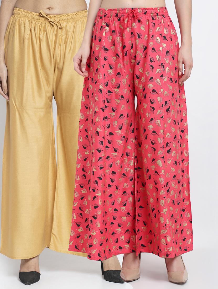 pack of 2 printed flared palazzo - 19125154 -  Zoom Image - 0