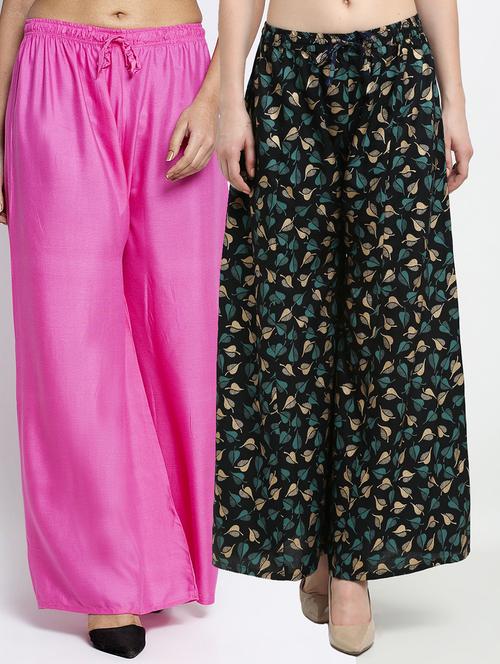 pack of 2 printed flared palazzo - 19125156 -  Standard Image - 0