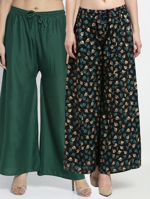 pack of 2 flared palazzos - 19125166 -  Standard Image - 0