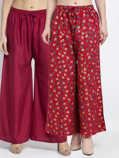 pack of 2 printed flared palazzo - 19125183 -  Standard Image - 0