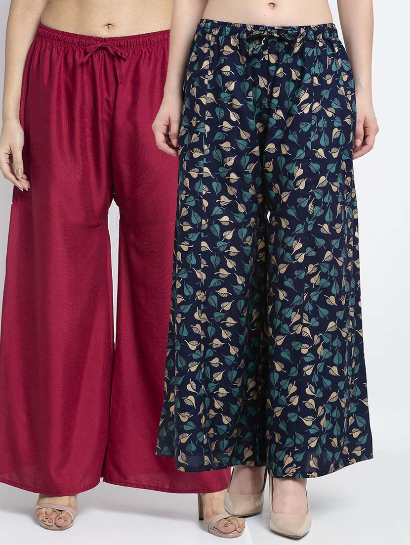 pack of 2 flared palazzos