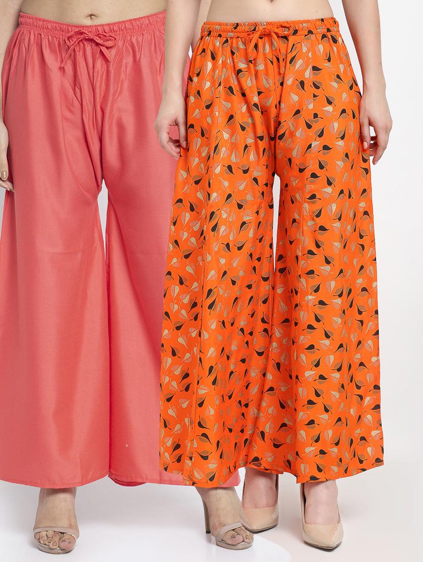 pack of 2 printed flared palazzo - 19125190 -  Zoom Image - 0