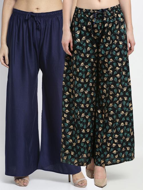 pack of 2 printed flared palazzo - 19125206 -  Standard Image - 0