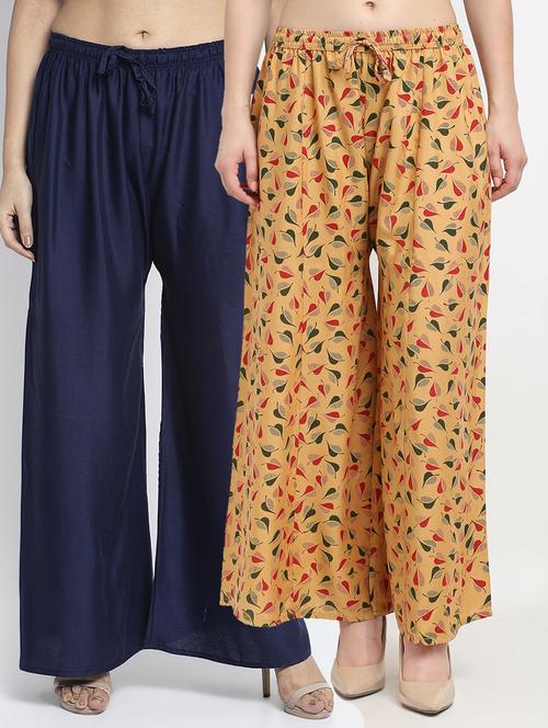 pack of 2 printed flared palazzo - 19125211 -  Standard Image - 0