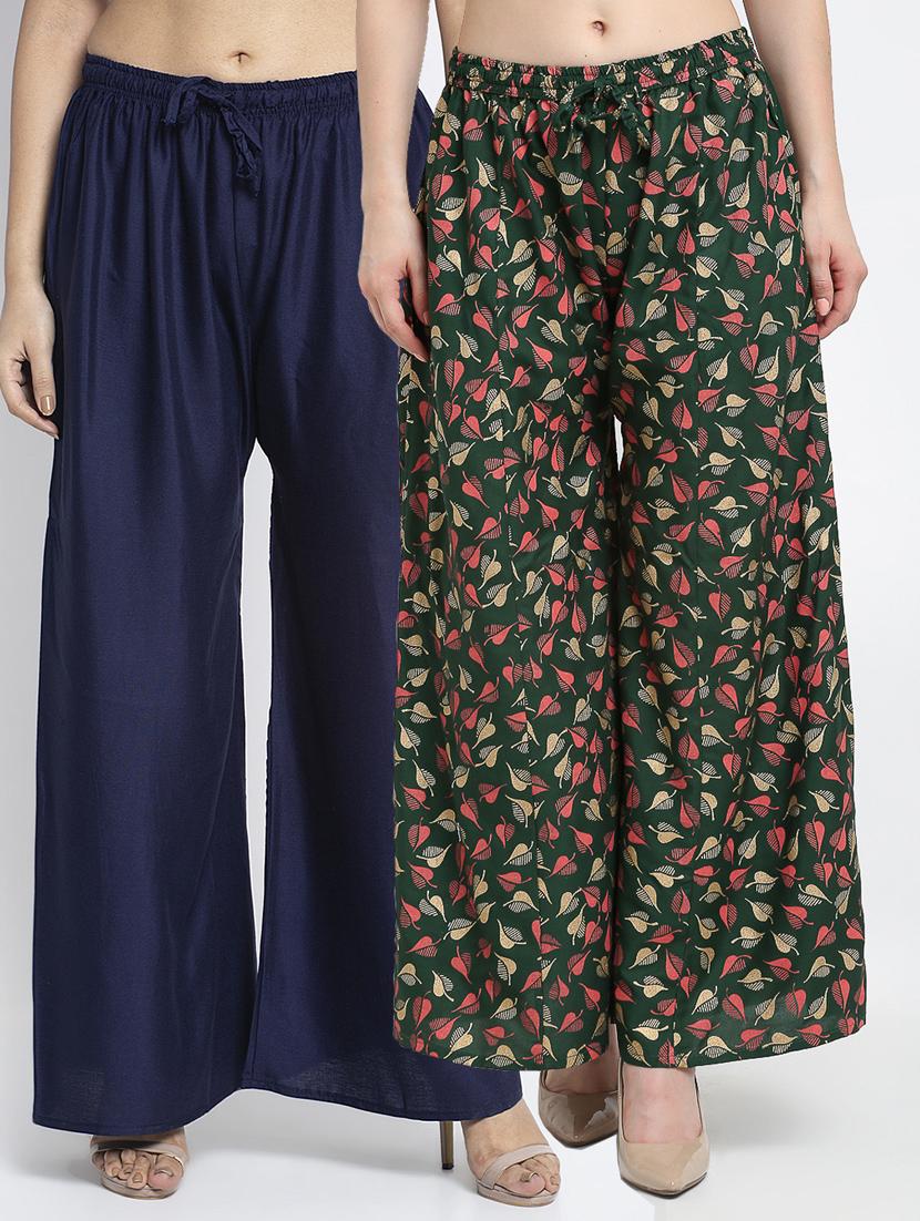 pack of 2 flared palazzos - 19125212 -  Zoom Image - 0