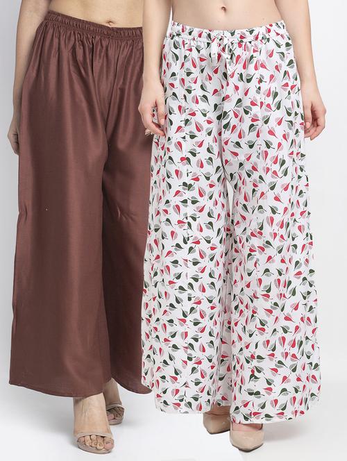 pack of 2 flared palazzos - 19125217 -  Standard Image - 0