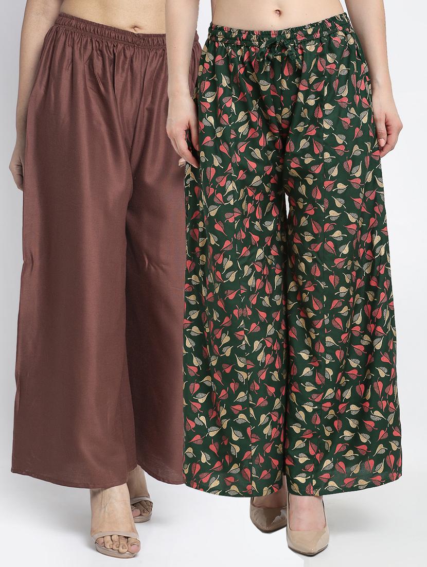 pack of 2 flared palazzos - 19125222 -  Zoom Image - 0