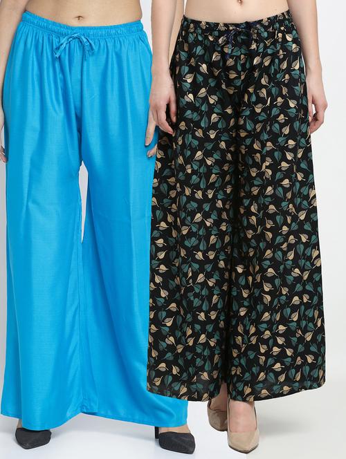 pack of 2 printed flared palazzo - 19125226 -  Standard Image - 0