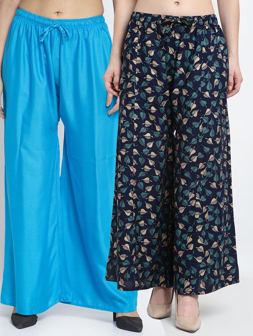 pack of 2 flared palazzos - 19125235 -  Zoom Image - 0