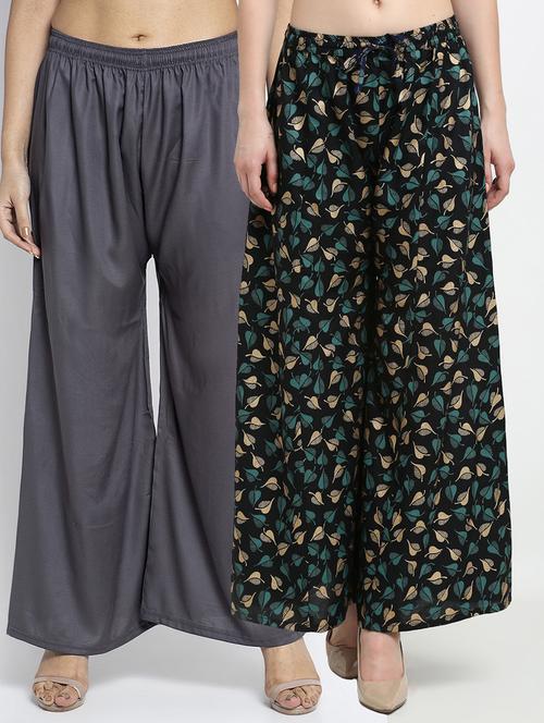 pack of 2 flared palazzos - 19125246 -  Standard Image - 0