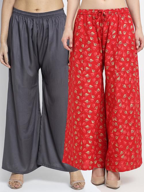 pack of 2 printed flared palazzo - 19125248 -  Standard Image - 0