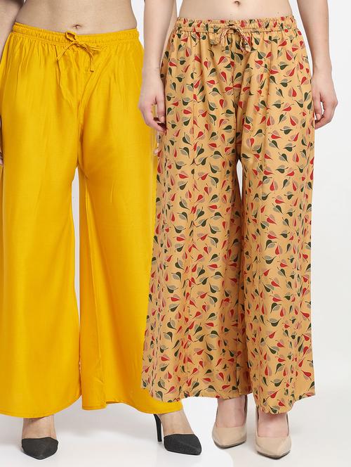 pack of 2 printed flared palazzo - 19125261 -  Standard Image - 0