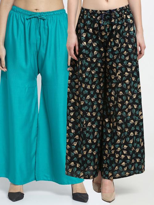 pack of 2 printed flared palazzo - 19125276 -  Standard Image - 0