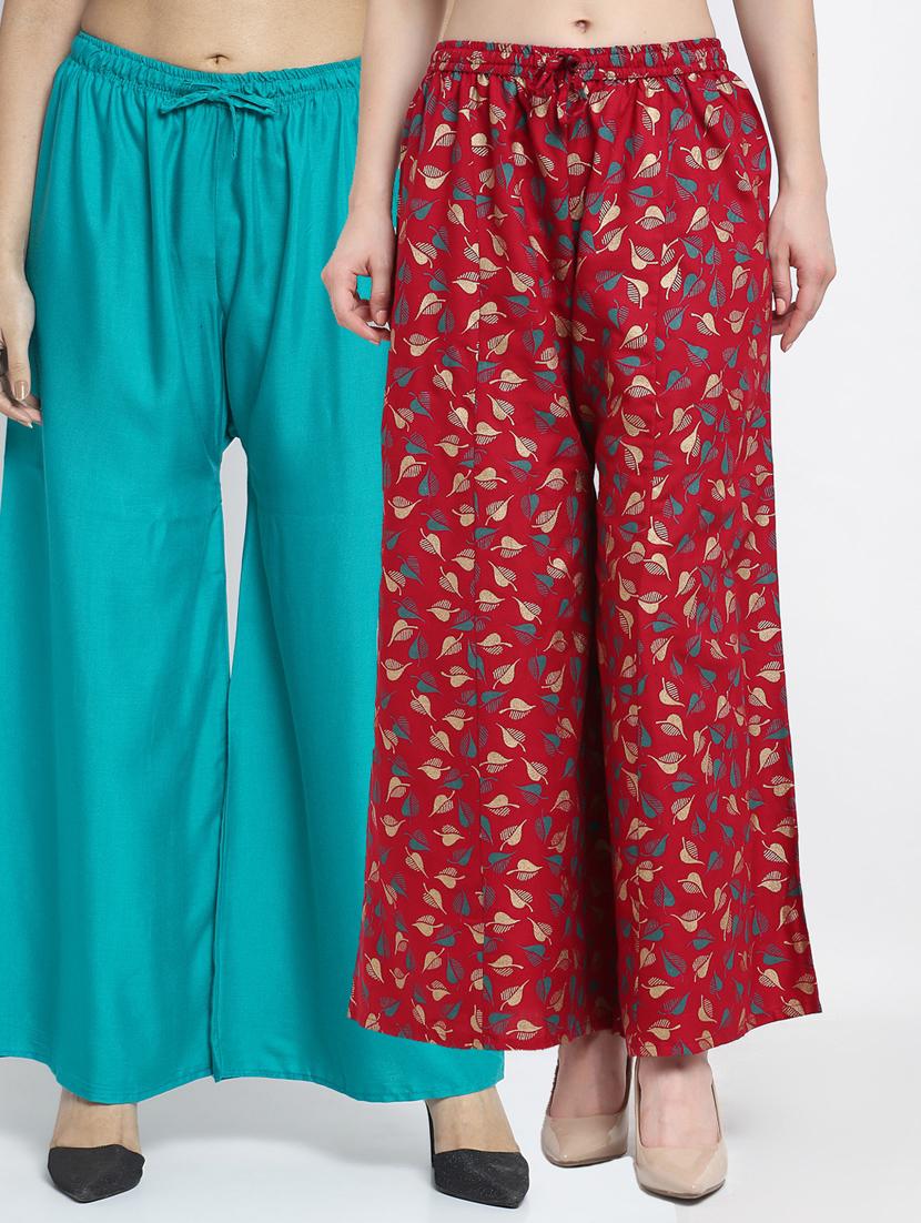 pack of 2 flared palazzos - 19125283 -  Zoom Image - 0