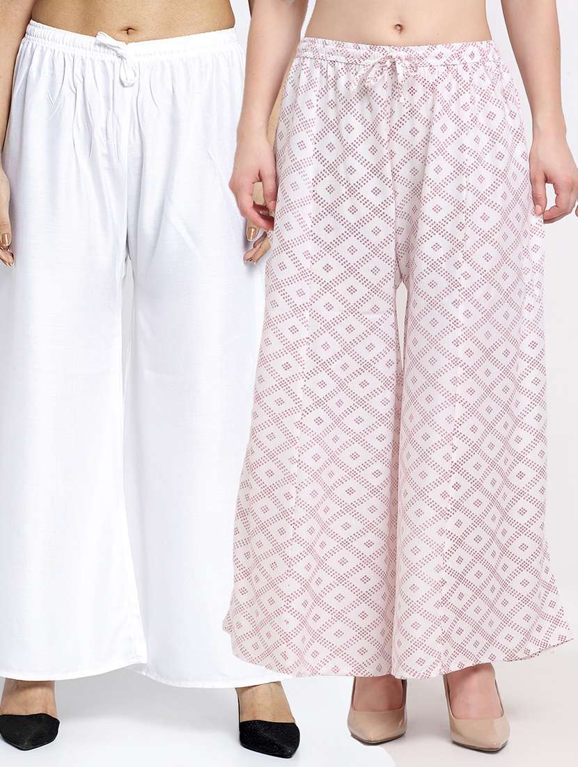 pack of 2 flared palazzos