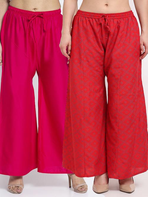 pack of 2 printed flared palazzo - 19125347 -  Standard Image - 0