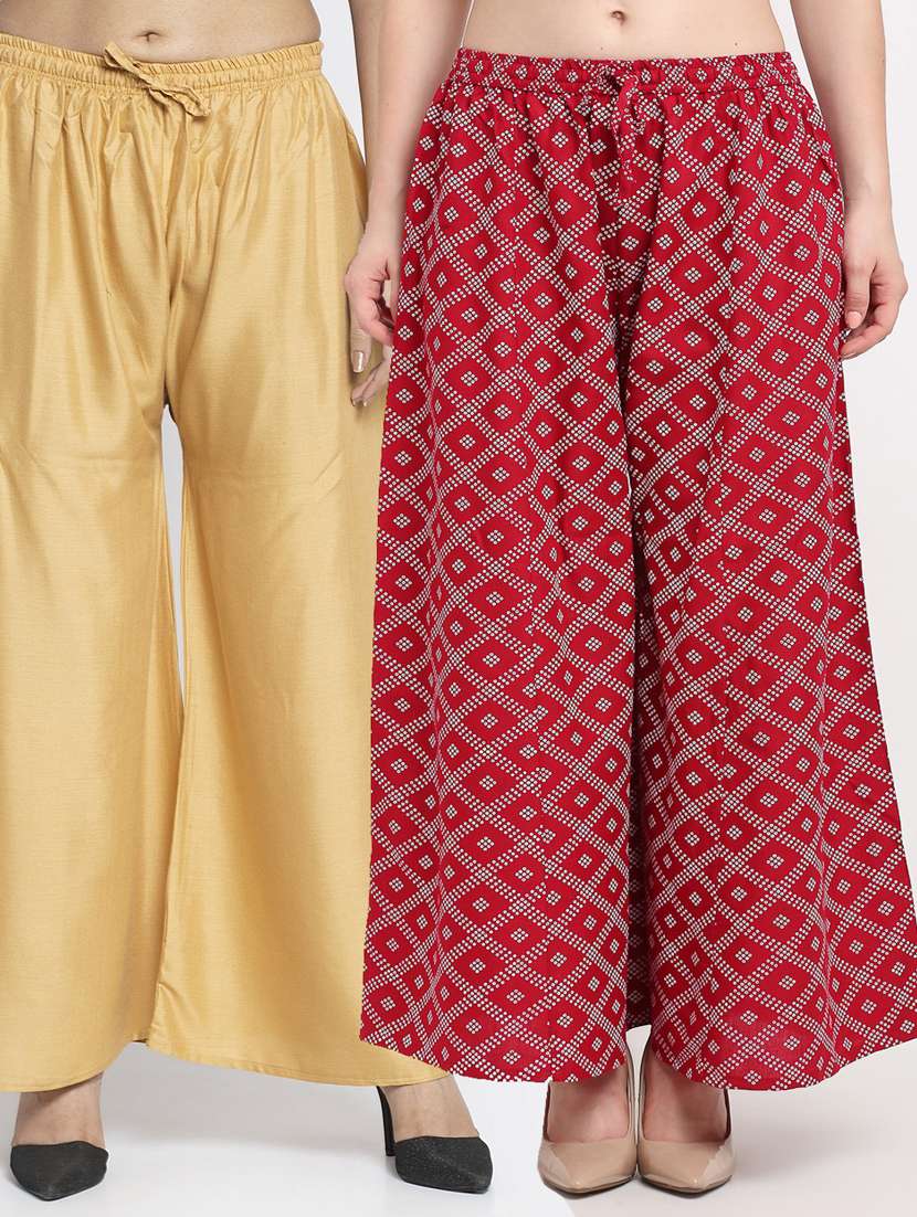 pack of 2 flared palazzo