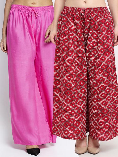 pack of 2 printed flared palazzo - 19125371 -  Standard Image - 0
