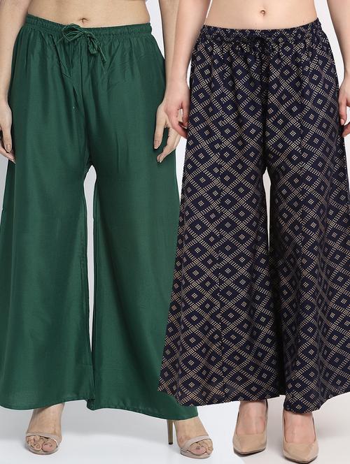 pack of 2 flared palazzos - 19125383 -  Standard Image - 0