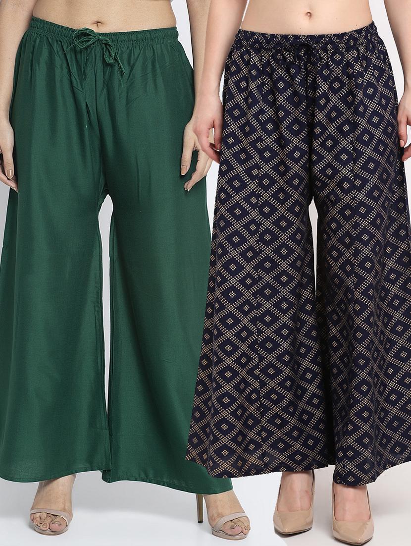 pack of 2 flared palazzos - 19125383 -  Zoom Image - 0