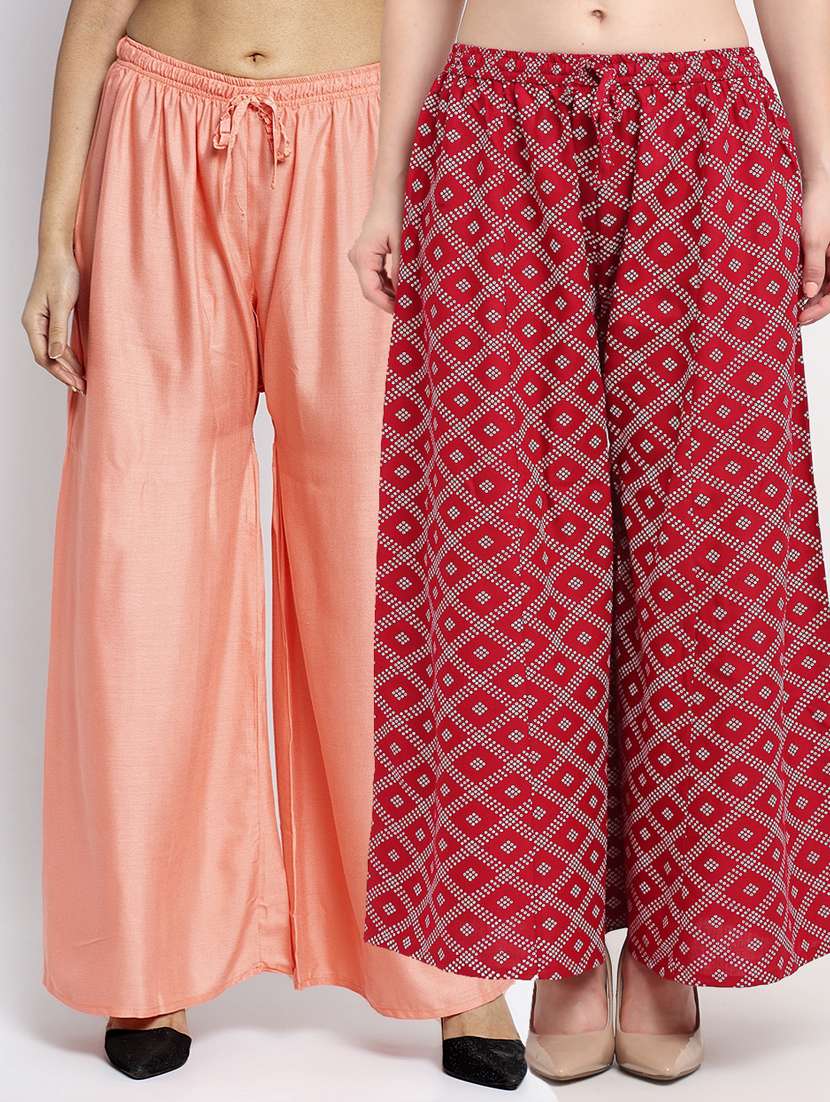 pack of 2 flared palazzos