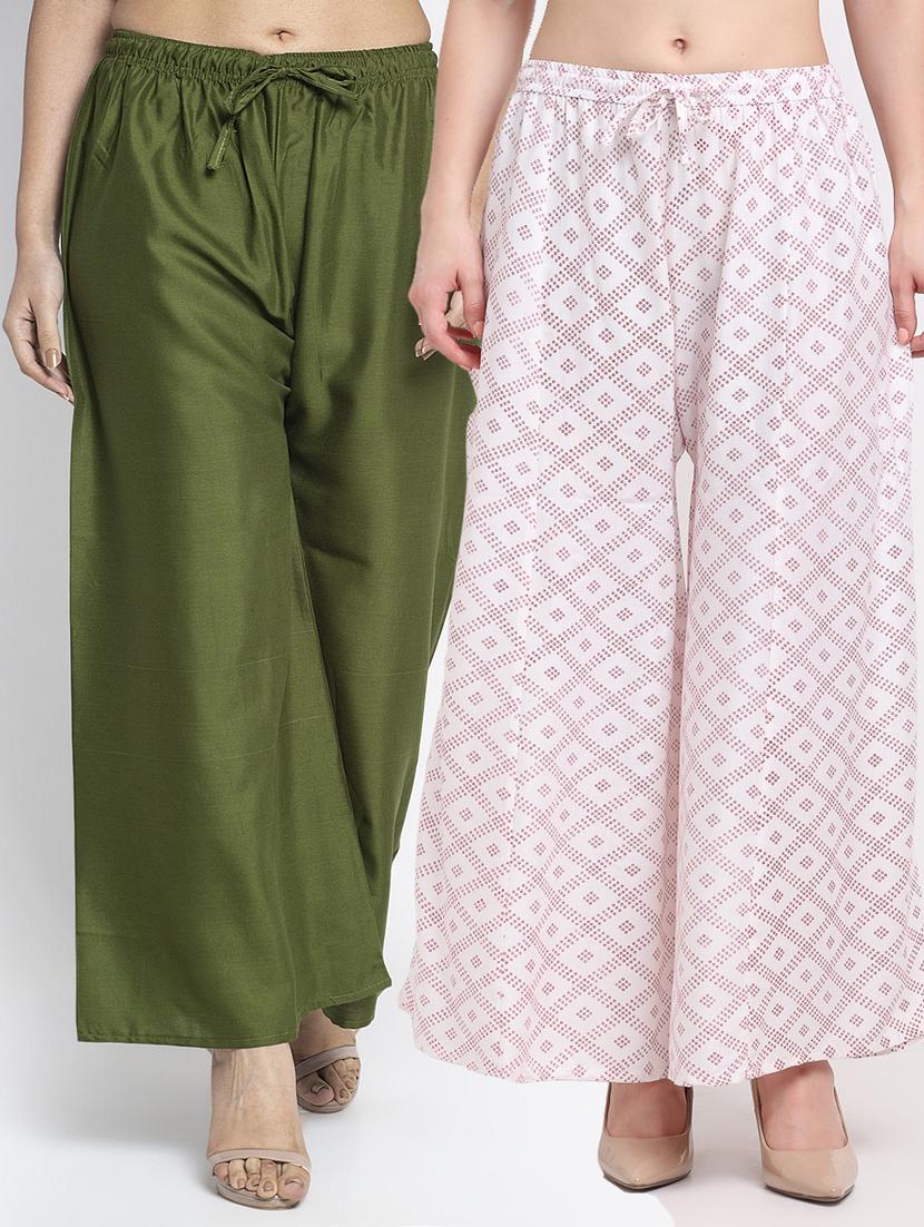 pack of 2 flared palazzos - 19125435 -  Zoom Image - 0