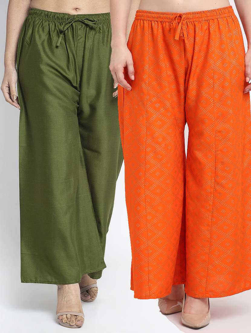 pack of 2 flared palazzos