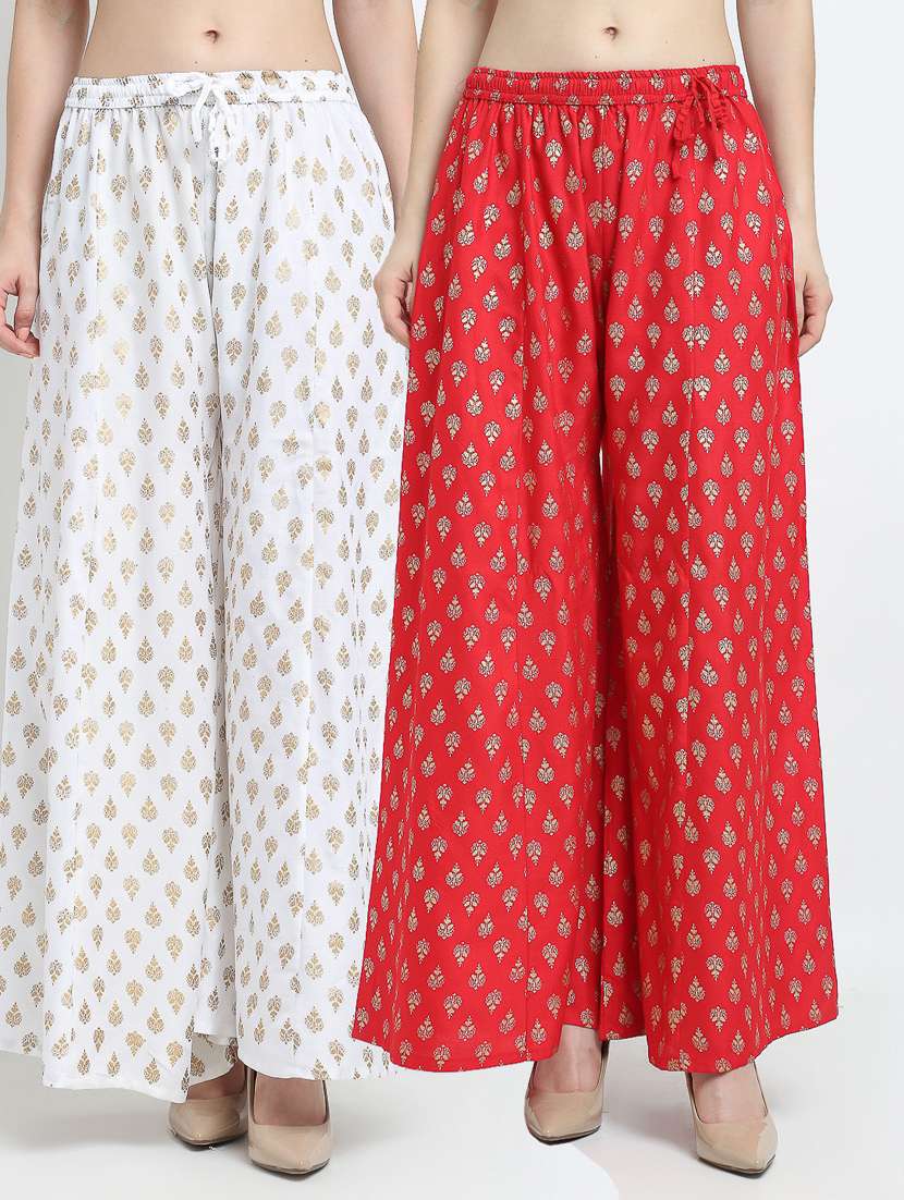 pack of 2 flared palazzos - 19125473 -  Zoom Image - 0