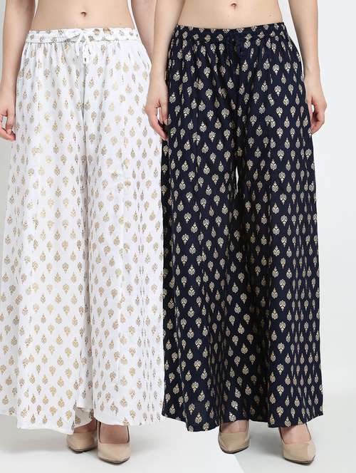 pack of 2 printed flared palazzo - 19125480 -  Standard Image - 0