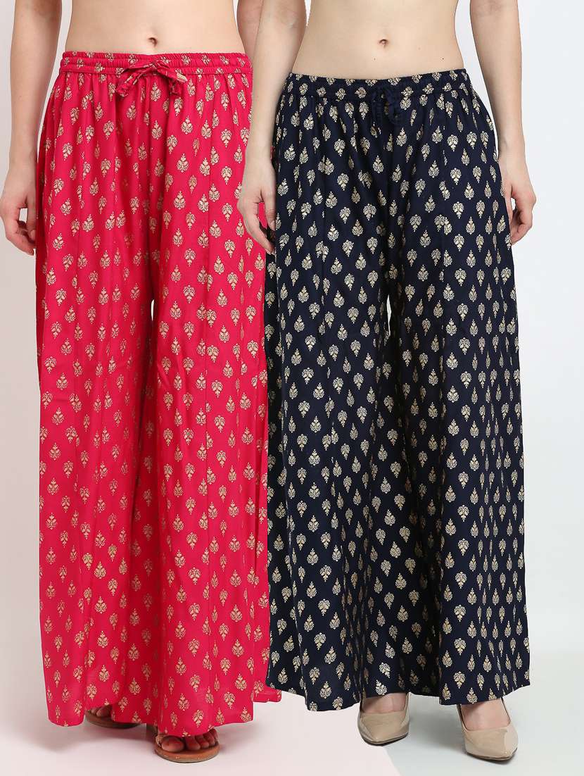 pack of 2 flared palazzos