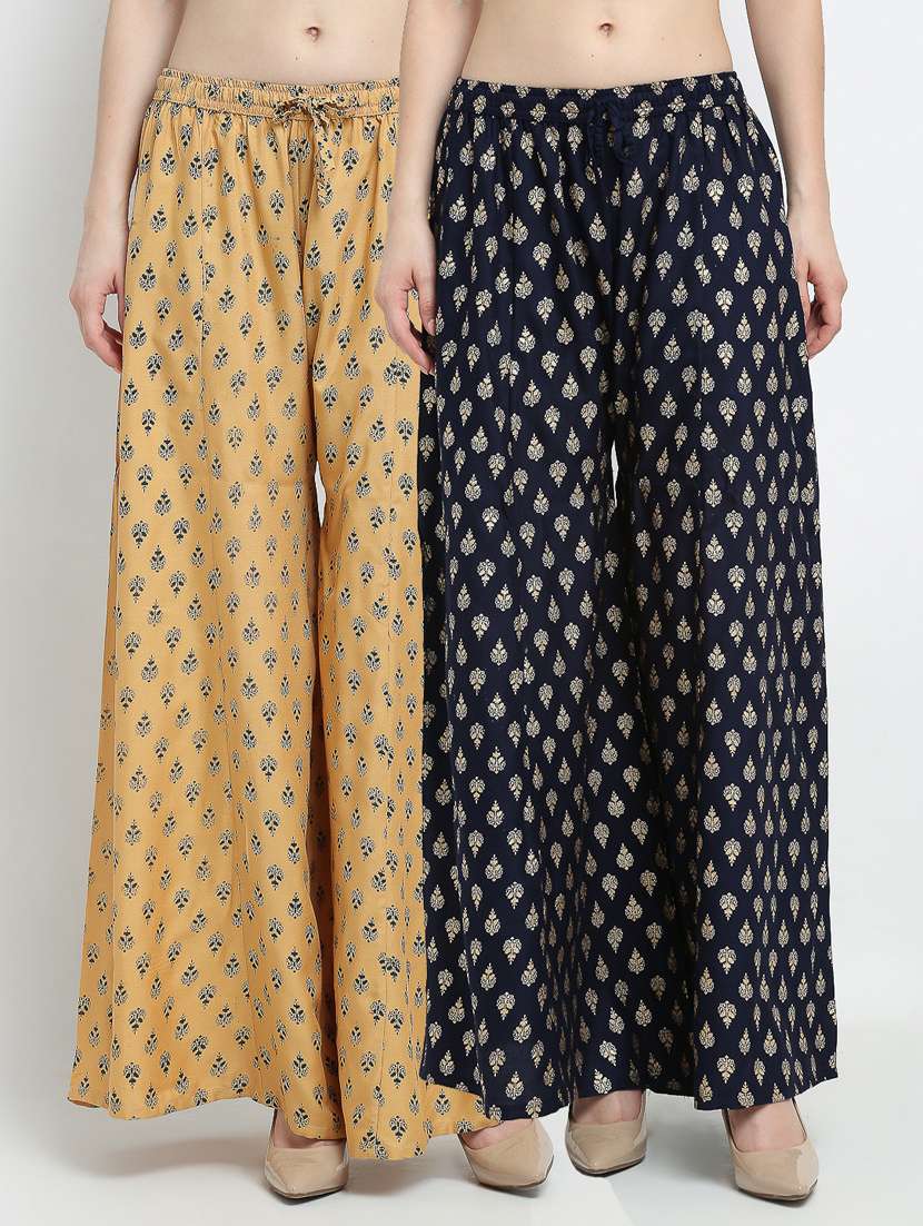 pack of 2 flared palazzos