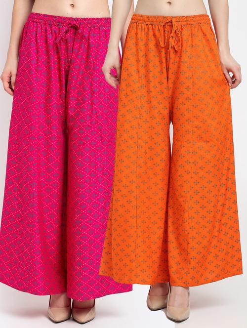 pack of 2 printed flared palazzo - 19125545 -  Standard Image - 0