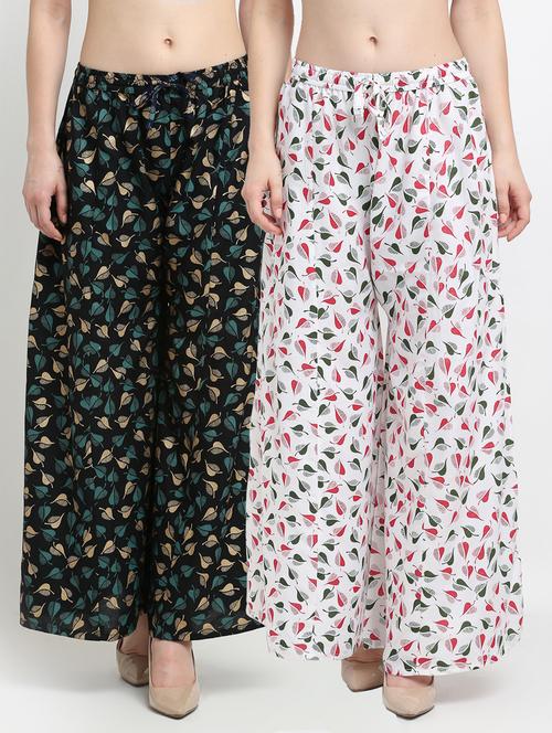 pack of 2 printed flared palazzo - 19125576 -  Standard Image - 0