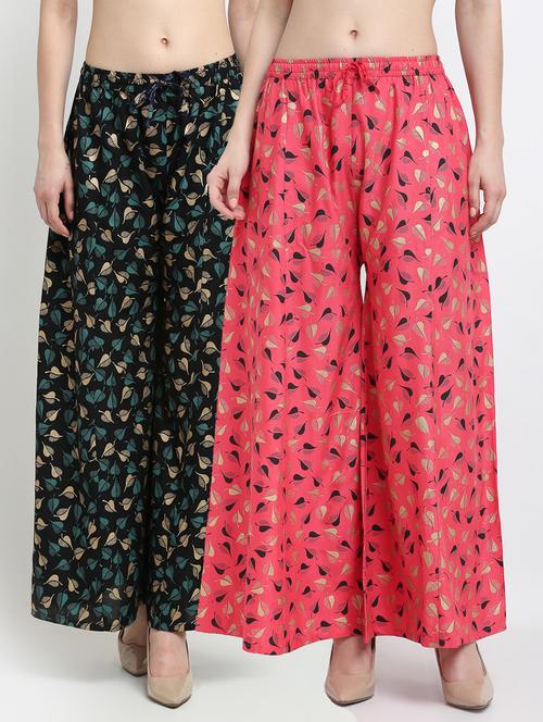 pack of 2 printed flared palazzo - 19125583 -  Standard Image - 0