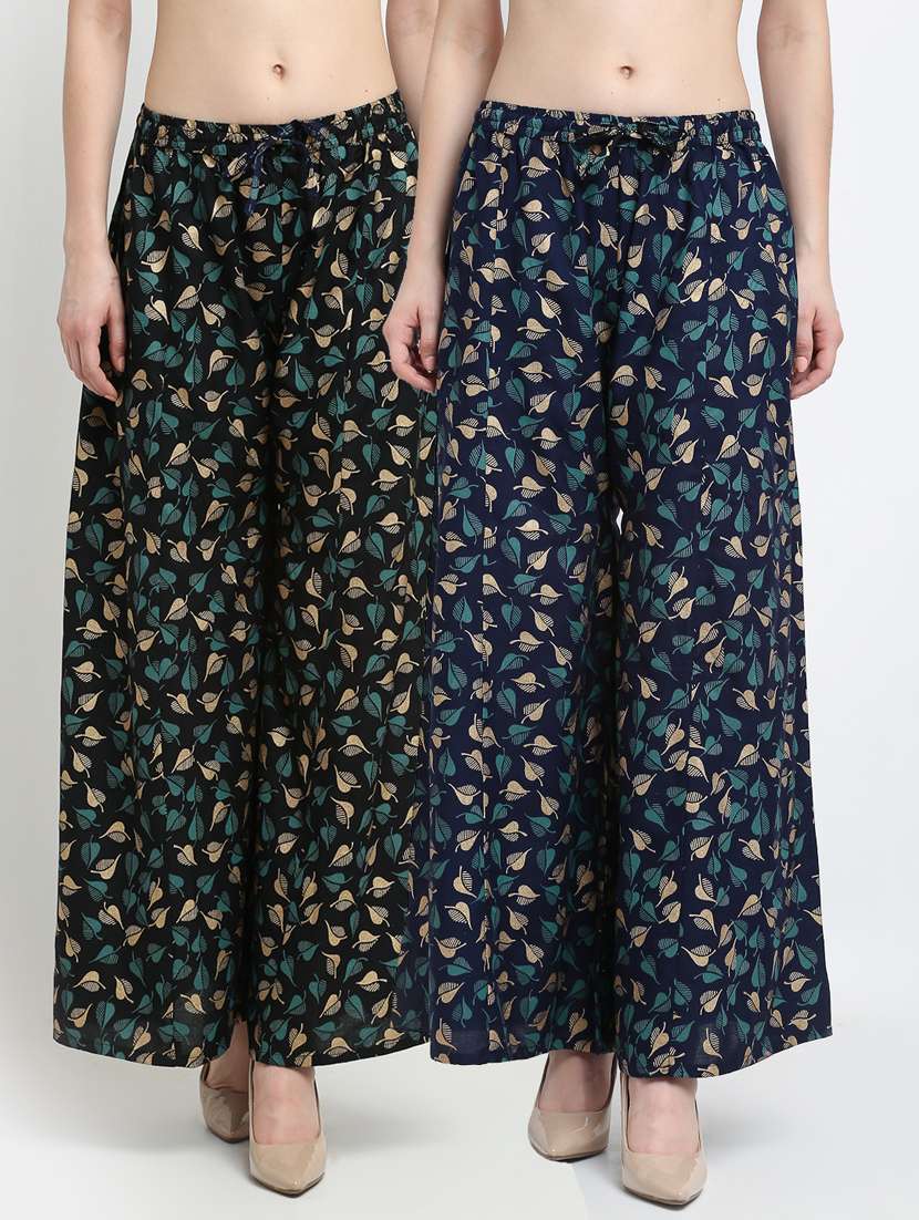 pack of 2 flared palazzos