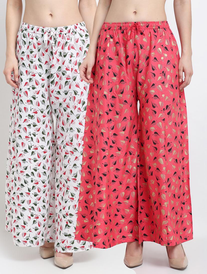 pack of 2 printed flared palazzo - 19125591 - Zoom Image - 0
