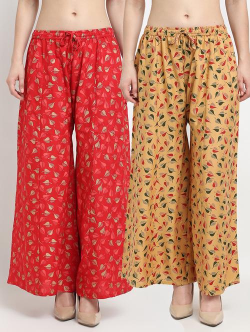 pack of 2 printed flared palazzo - 19125595 -  Standard Image - 0