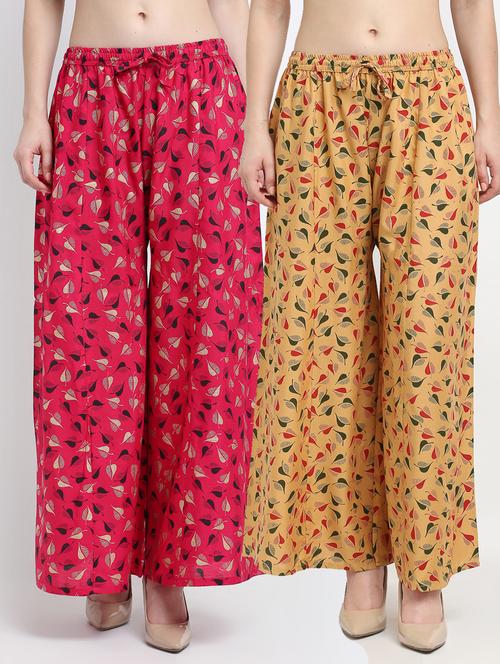 pack of 2 printed flared palazzo - 19125601 - Standard Image - 0