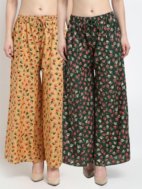 pack of 2 printed flared palazzo - 19125611 -  Standard Image - 0