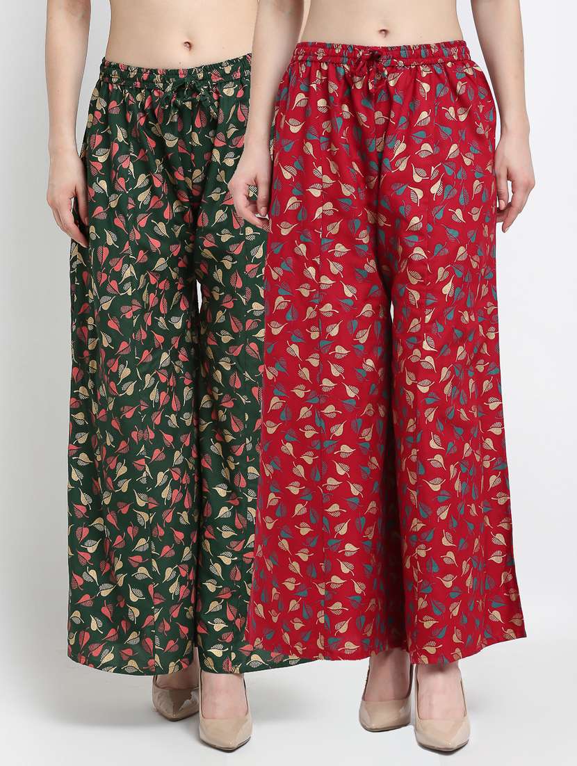 pack of 2 flared palazzos