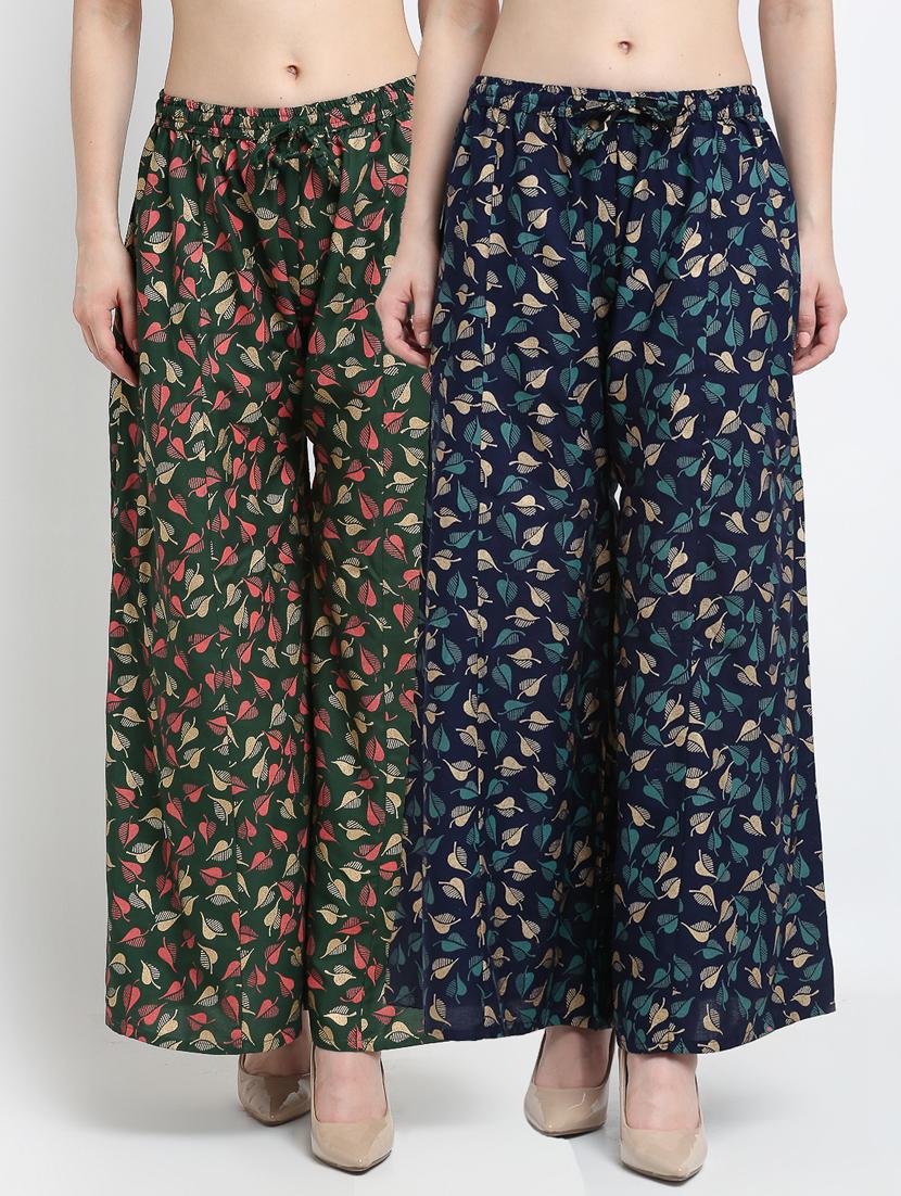 pack of 2 printed flared palazzo - 19125617 - Zoom Image - 0