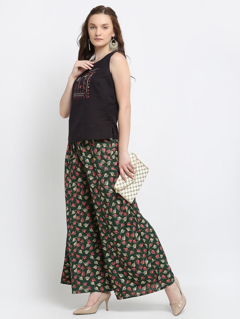pack of 2 printed flared palazzo - 19125617 - Standard Image - 5