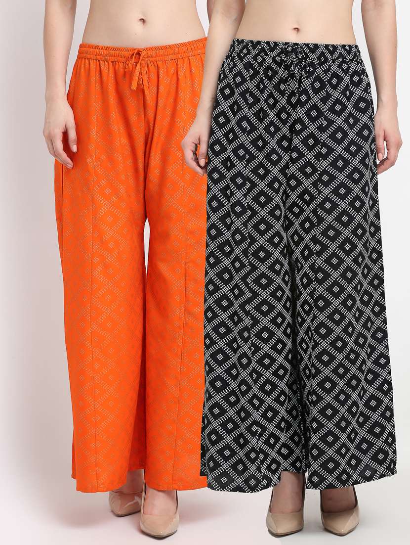 pack of 2 flared palazzos