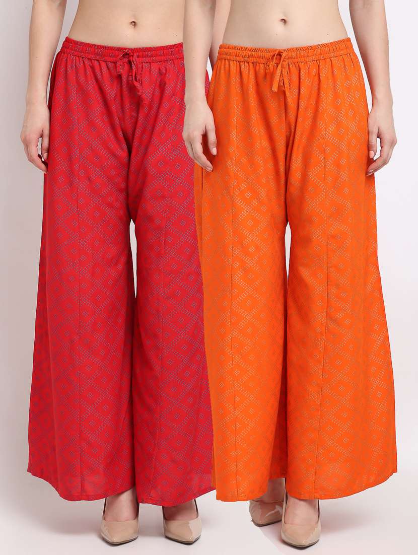pack of 2 flared palazzos