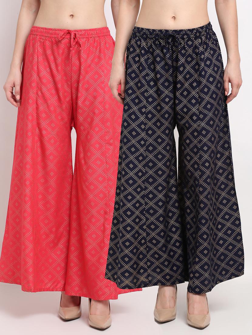 pack of 2 flared palazzos - 19125675 -  Zoom Image - 0