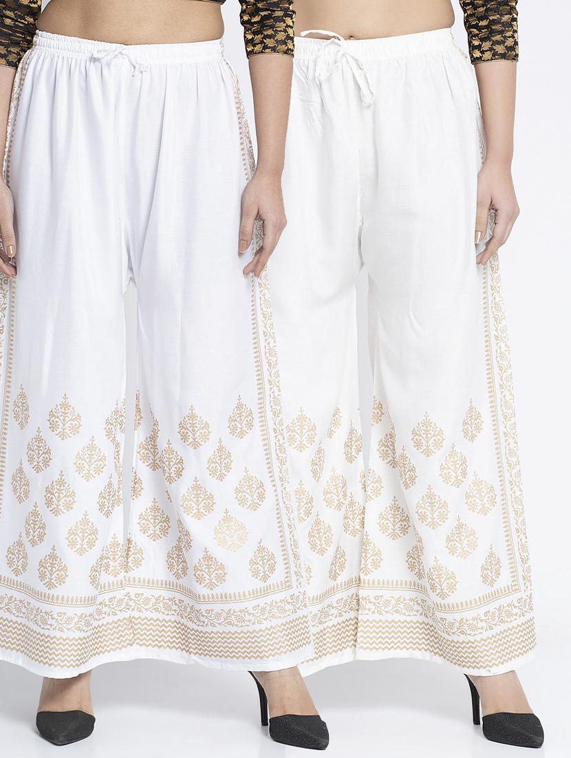 pack of 2 printed flared palazzo - 19125703 -  Zoom Image - 0