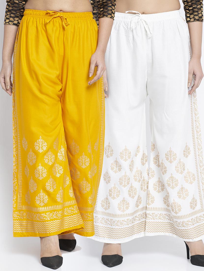 pack of 2 printed flared palazzo - 19125721 -  Zoom Image - 0