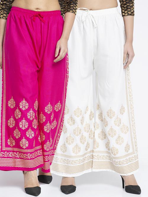 pack of 2 printed flared palazzo - 19125725 -  Standard Image - 0