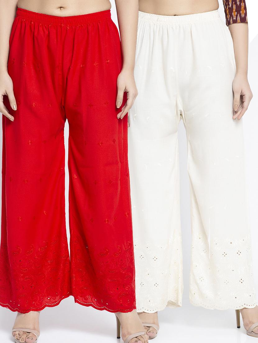 pack of 2 solid cullottes palazzo - 19125814 -  Zoom Image - 0